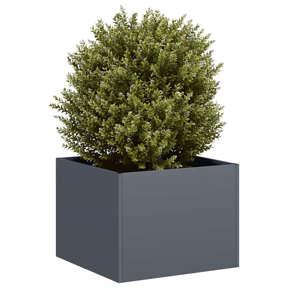 Jardinière carrée acier potager pour jardin terrasse anthracite 40x40 cm