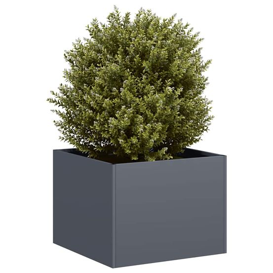Jardinière carrée acier potager pour jardin terrasse anthracite 40x40 cm