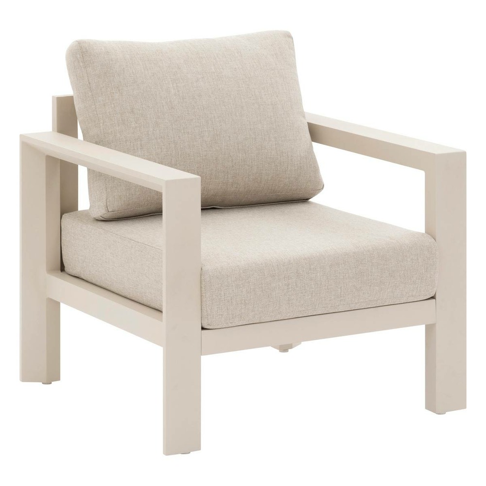 Fauteuil de salon de jardin évasion argile polyester et aluminium