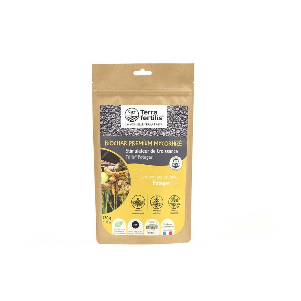 Fertilisant potager mycorhizé à base de biochar - pour des légumes sains et des