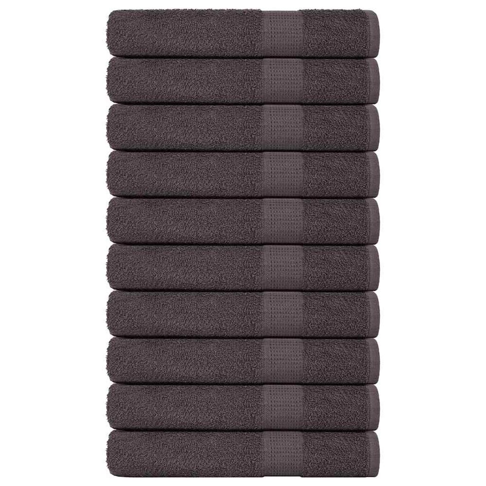 Serviettes de sauna frogn 10 pcs anthracite 80x200 cm 360 g/m²