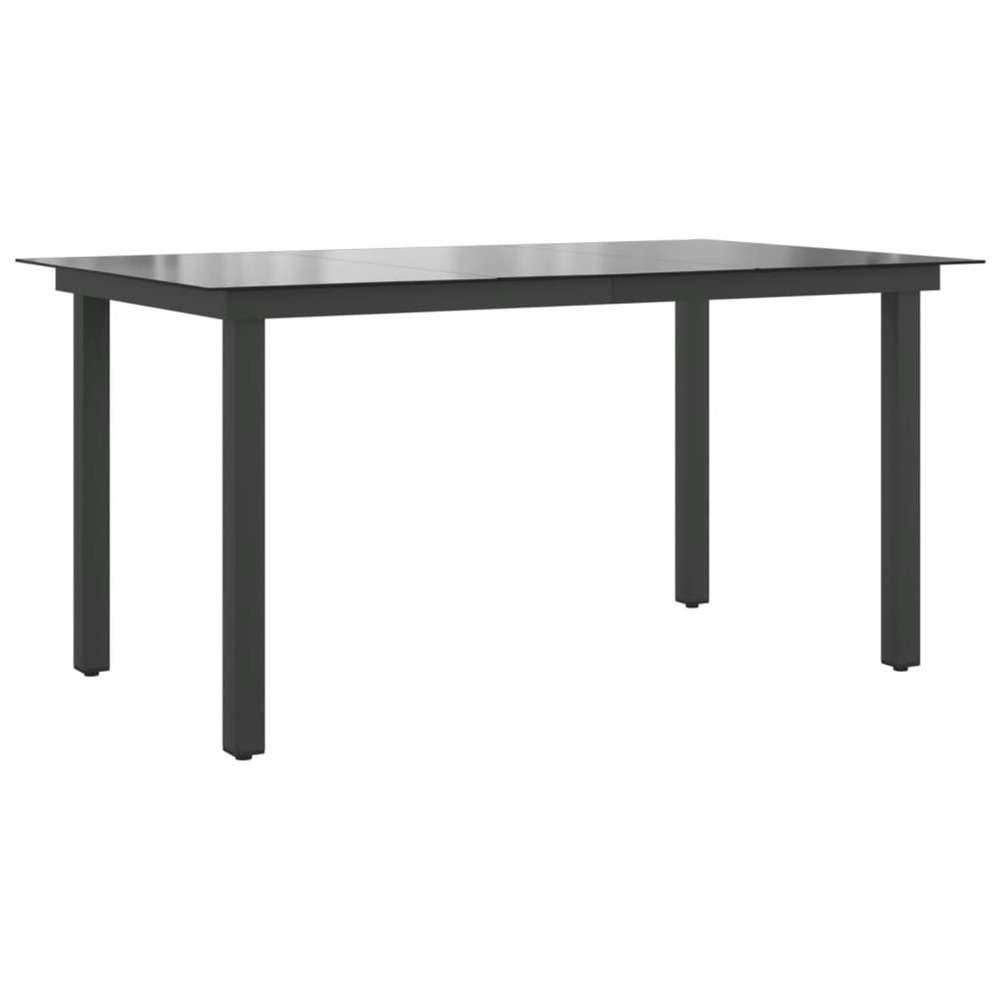 TABLE DE JARDIN NOIR 150 X 90-(866765)
