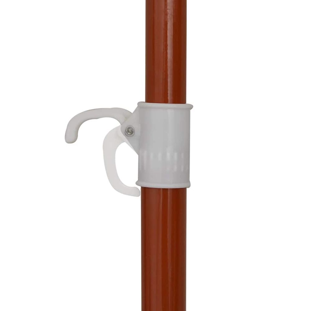 Parasol de jardin avec mât en acier 300 cm sable