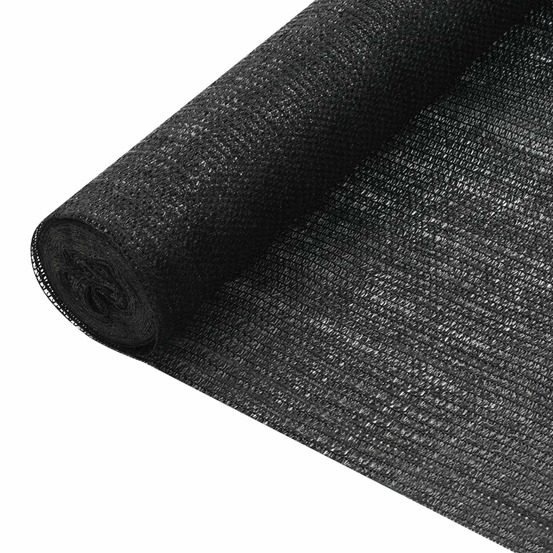 Filet brise-vue 1,8x25 m pehd 75 g/m² noir