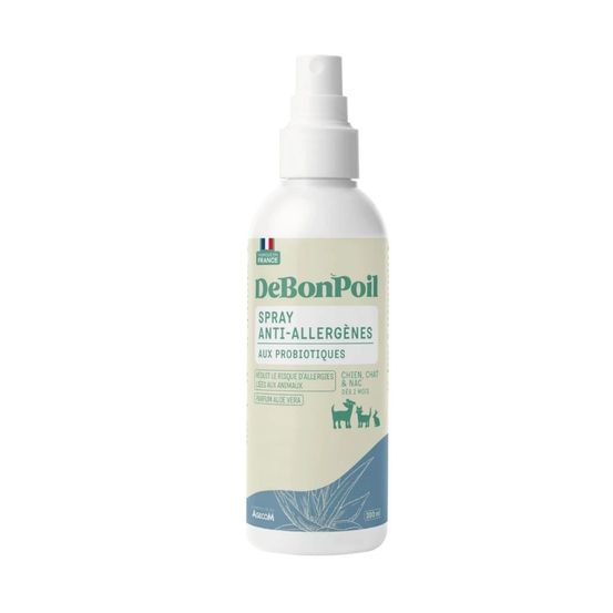 Spray anti-allergènes debonpoil pour chien, chat et nac 250 ml