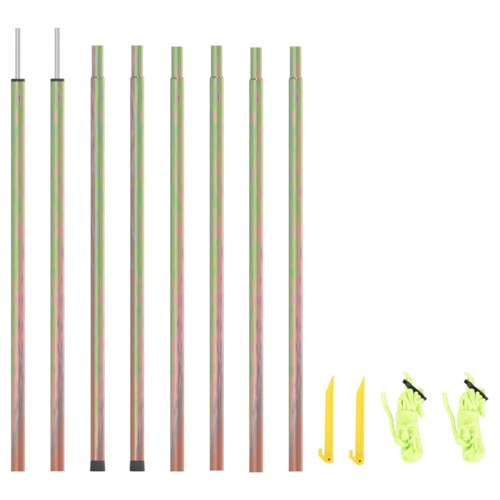 Mâts de parasol 2 pcs 250 cm acier galvanisé