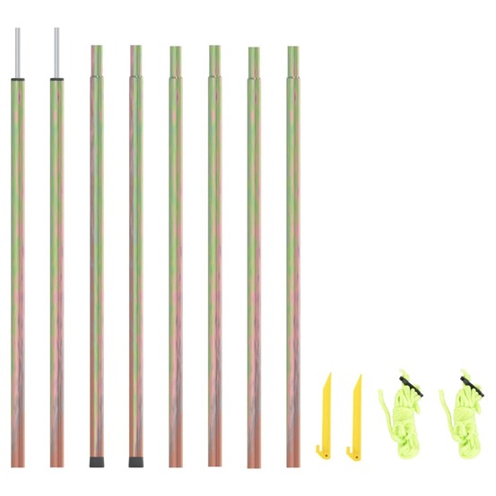 Mâts de parasol 2 pcs 250 cm acier galvanisé