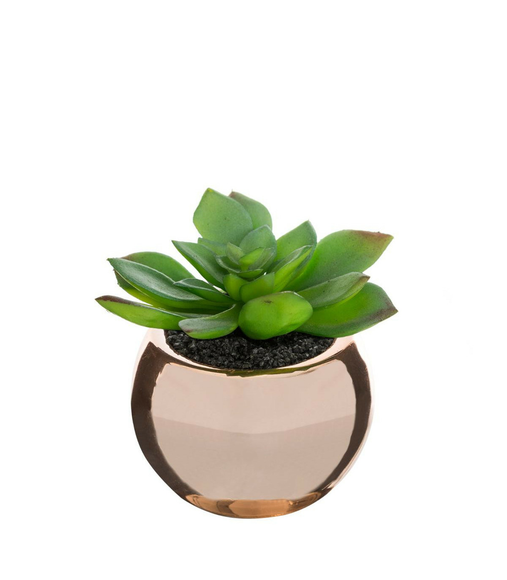 Plante verte artificielle pot en céramique h 15 cm