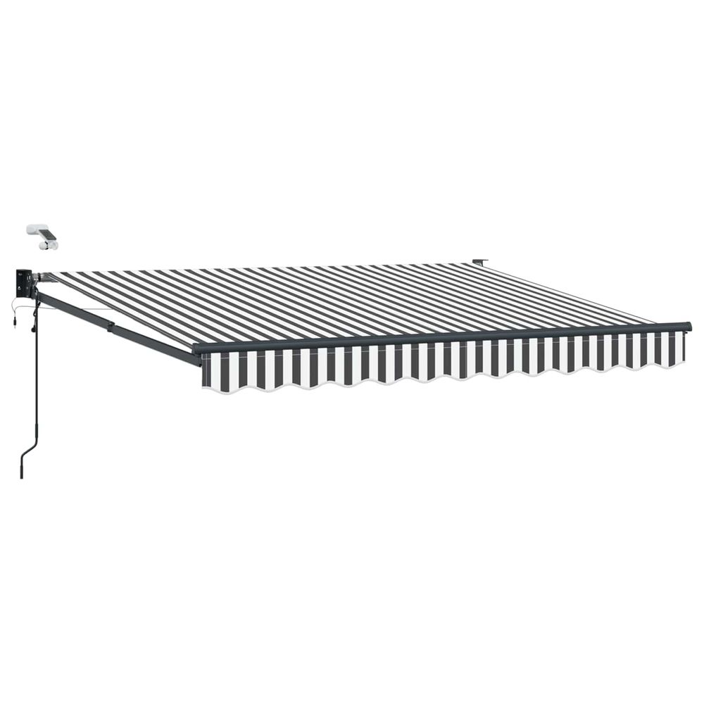 Auvent rétractable électrique anthracite et blanc 3,5 x 2,5 m