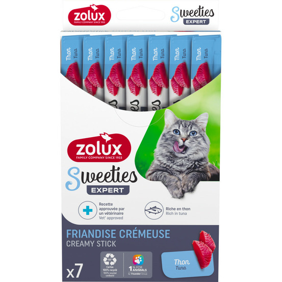 Sticks crème de thon 7 x 14 g pour chat