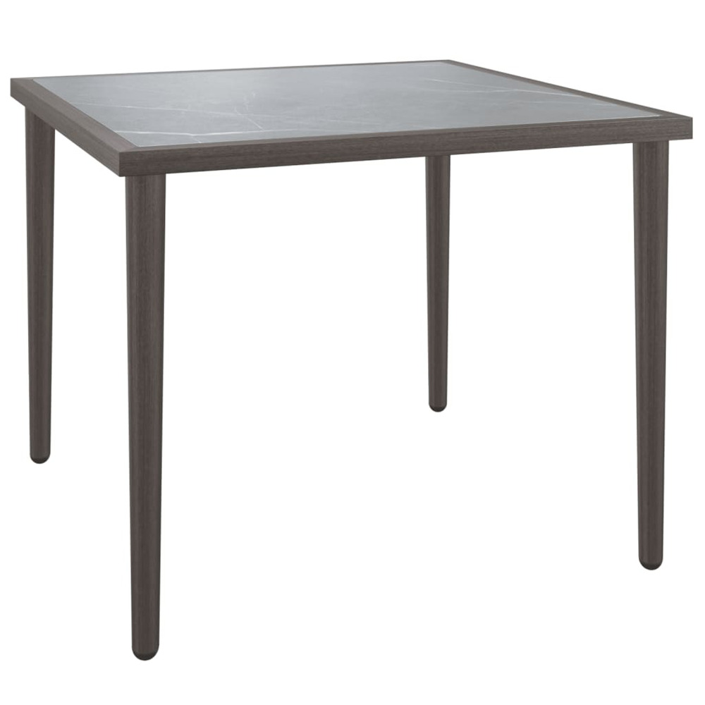 Table de jardin gris 48x48x37 cm acier