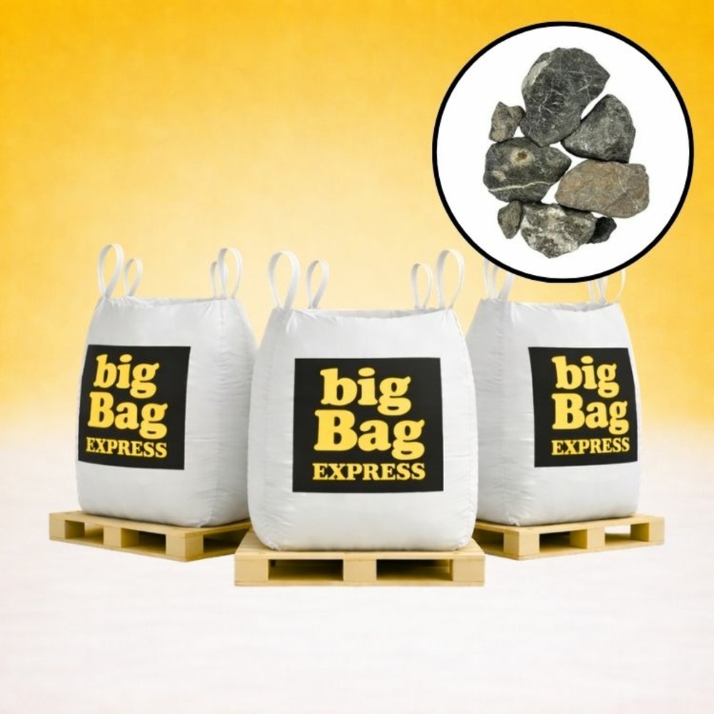 Pack 3 x big bag de +/- 1,5t ballast gris ø 20/50 mm - livraison premium