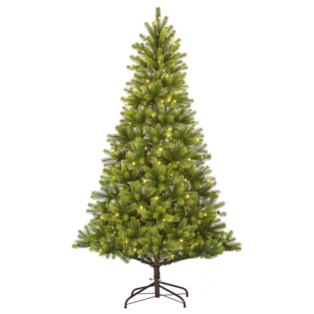 Black box trees nagoya sapin de noël artificiel avec éclairage - christmas tree h180 x ø108 cm - vert
