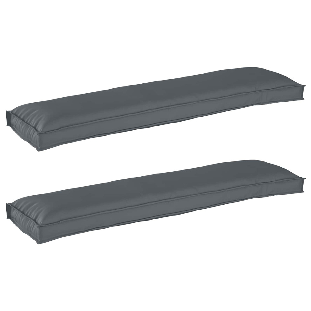 Set de coussins de palette 2 pcs anthracite 150 x 40 x 8 cm