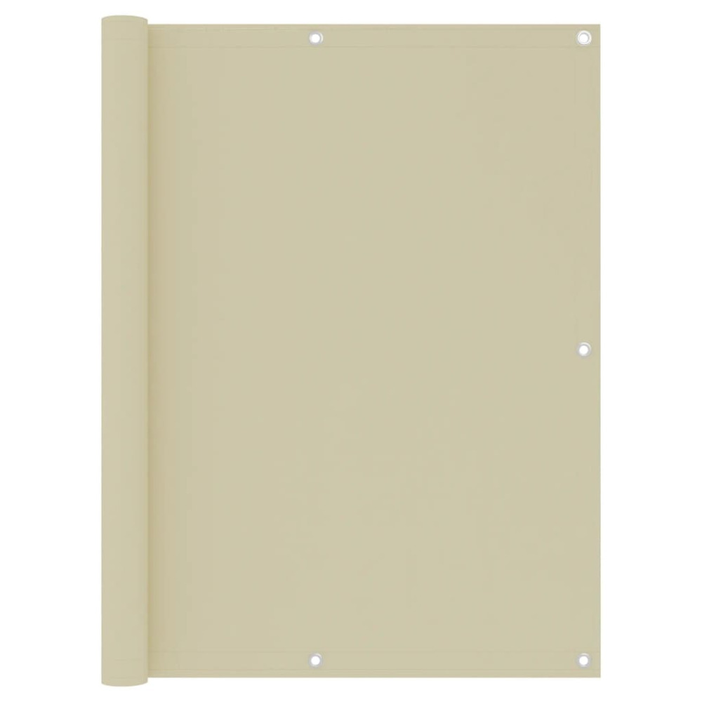 Écran de balcon crème 120x600 cm tissu oxford
