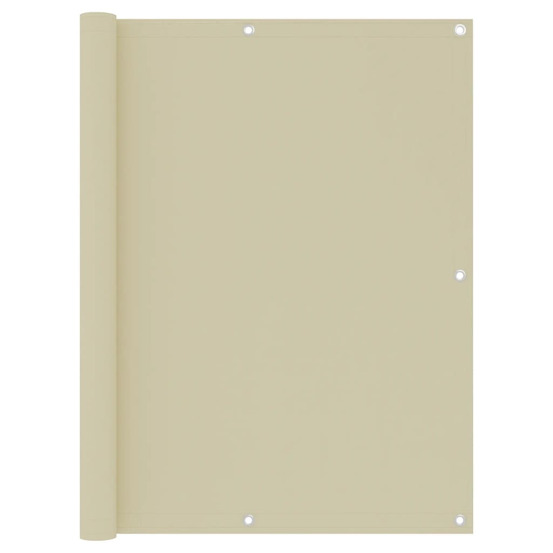Écran de balcon crème 120x600 cm tissu oxford