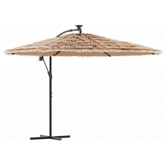 Parasol de jardin avec mât en acier marron 269x269x235 cm