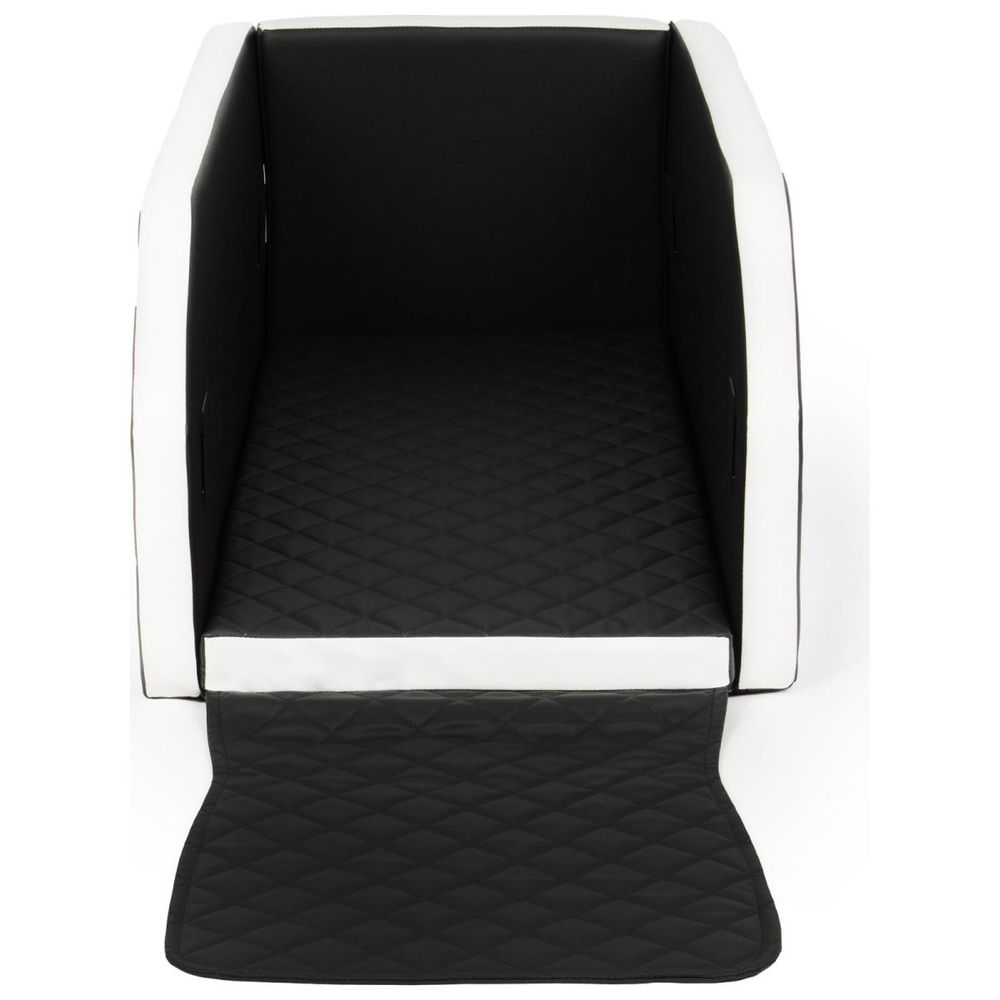 Velinda panier de voiture pliable pour chien 55x100cm — noir - blanc