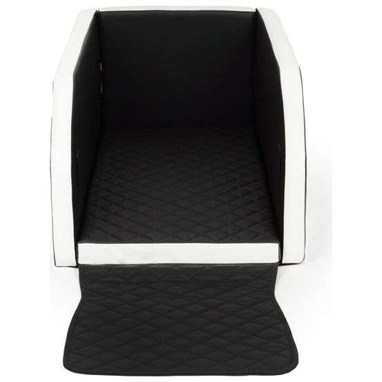 Velinda panier de voiture pliable pour chien 55x100cm — noir - blanc