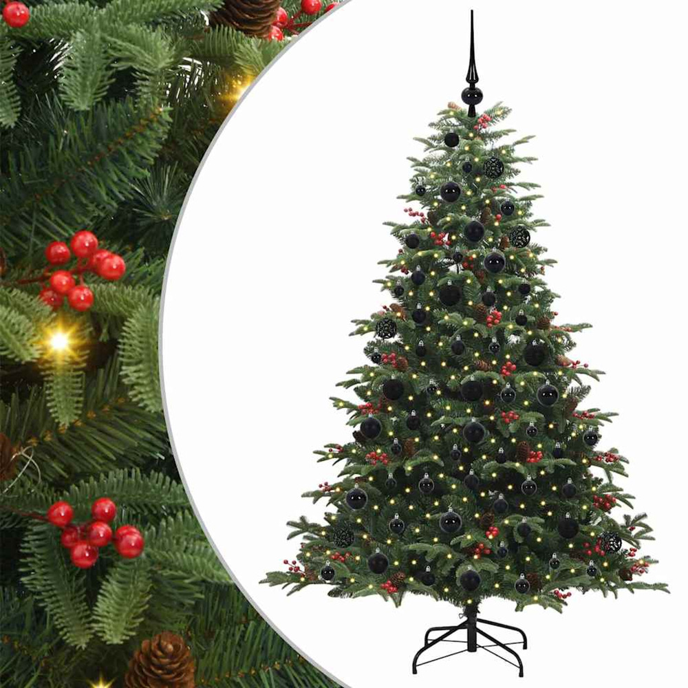 Sapin de noël artificiel vert 180 cm pvc, métal et plastique