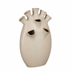 Mica decorations vase saul - 25x15x42 cm - céramique - gris