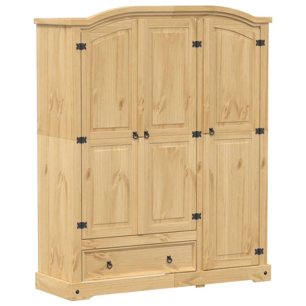 Garde-robe corona 151,5x52x186 cm bois de pin massif