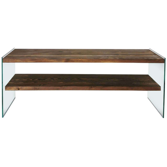 Meuble tv en pin et verre stand