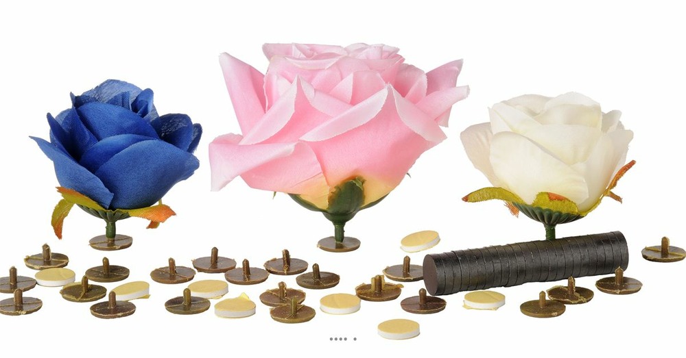 Support collant tête de fleur x24 +double face x24+ aimant x24 d150cm