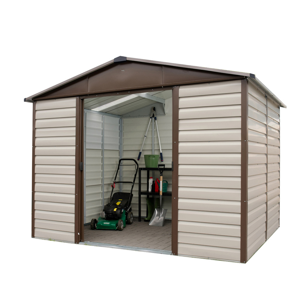 Abri de jardin métal beige et marron 4,79m² - 86tbsl
