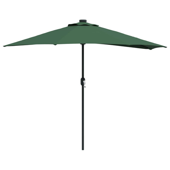 Parasol de jardin vert 294 x 150 x 224 cm polyester et acier