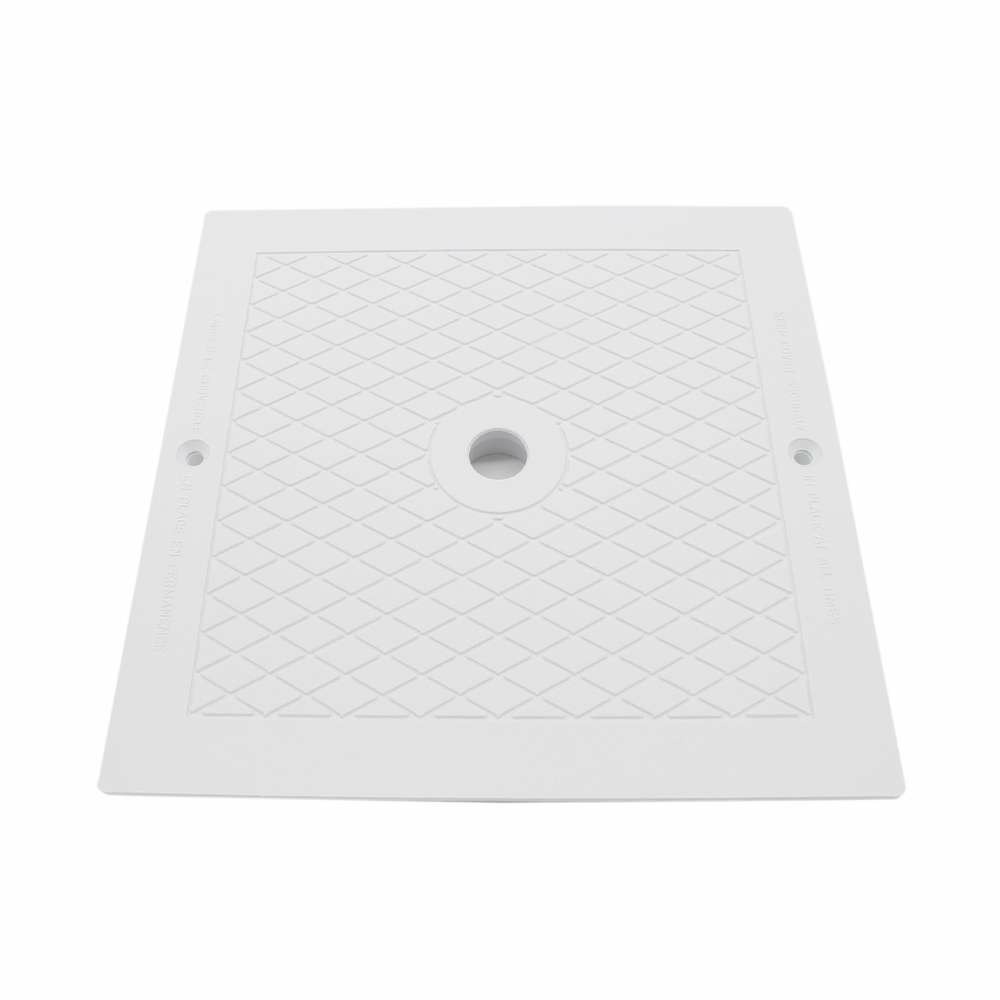 Couvercle carré pour skimmer de piscine - Blanc - 25.5 x 25.5 cm