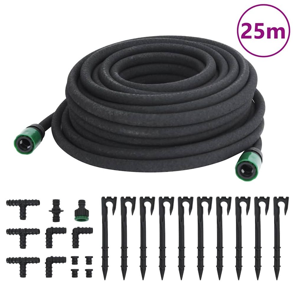 Tuyau d'arrosage de jardin noir 0,6