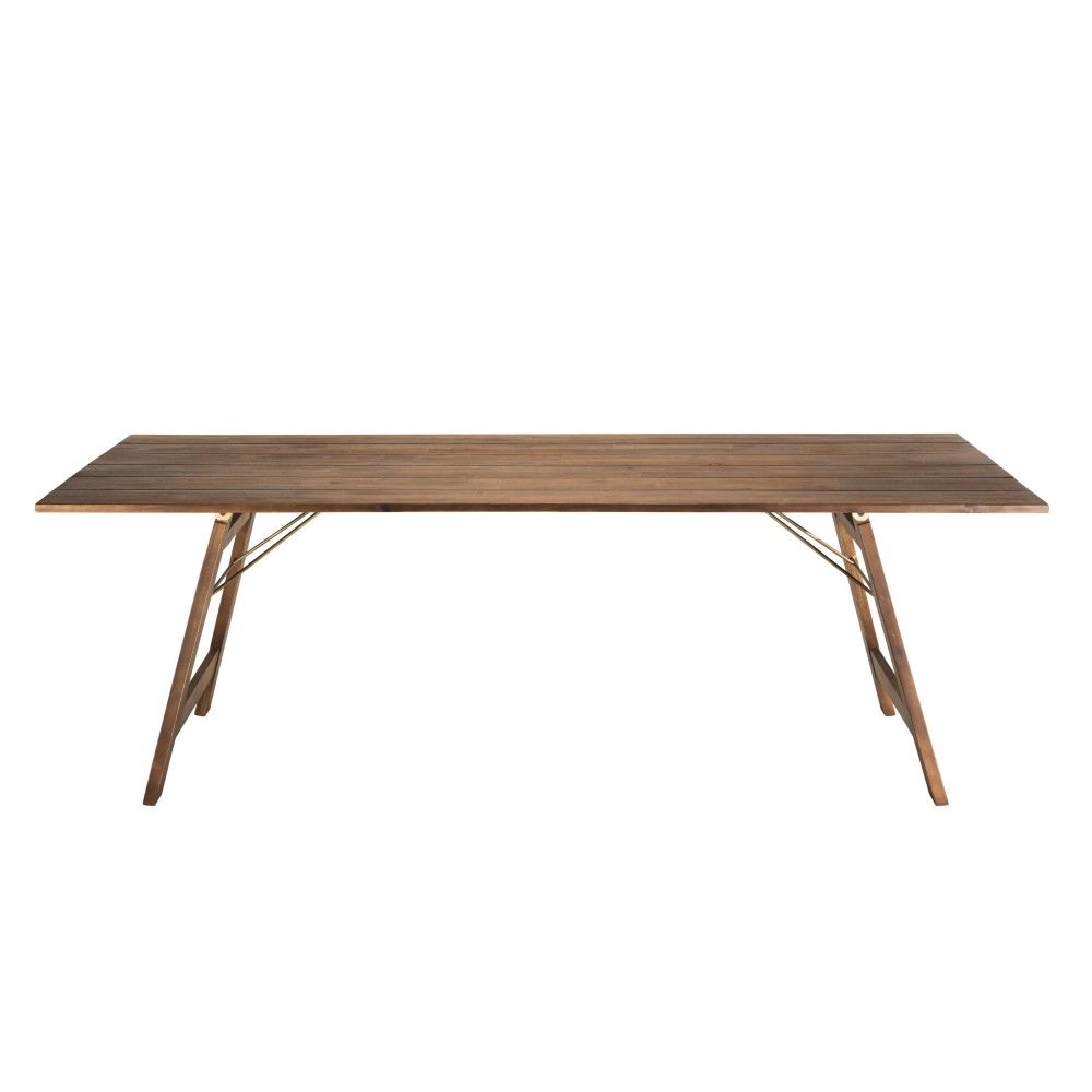 Table de jardin 6/8 personnes pliante acacia l220 cm