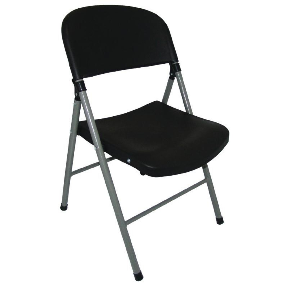 Chaises pliantes noires et grises - lot de 2 - bolero