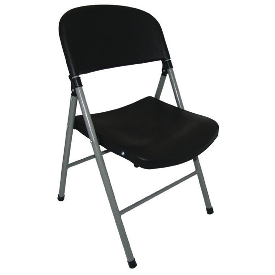 Chaises pliantes noires et grises - lot de 2 - bolero