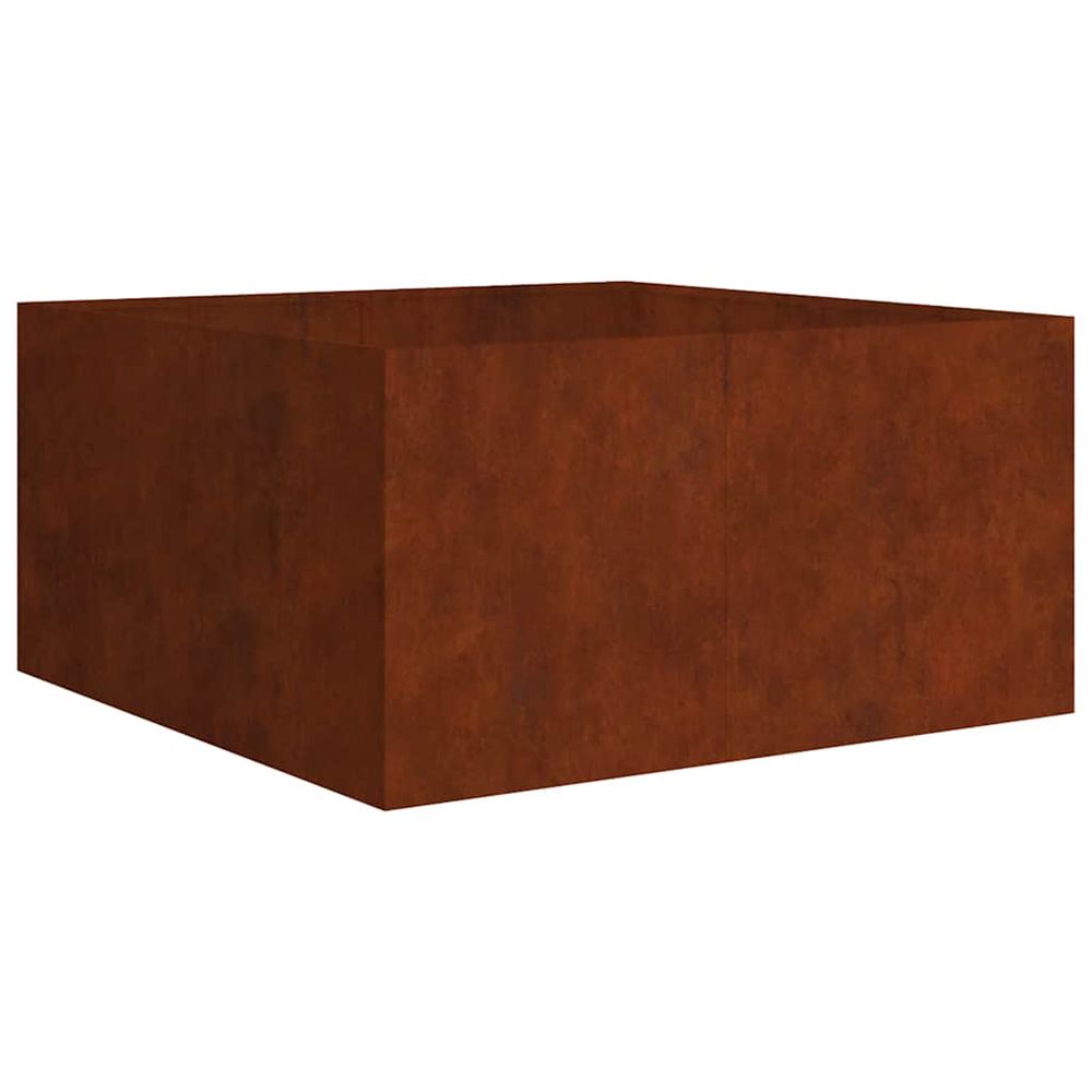Jardinière d'extérieur 80x80x40 cm acier corten