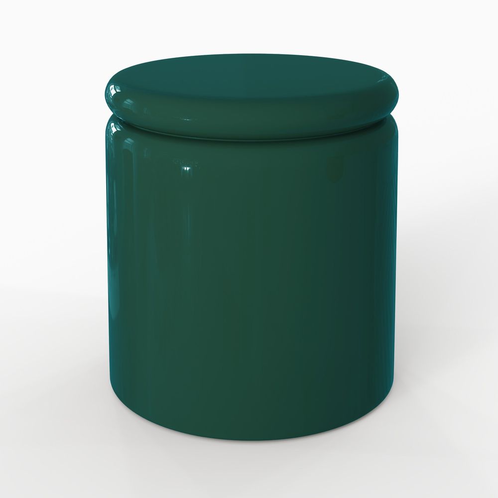 Oscar-table d'appoint laquée vert canard en mdf, d40 cm