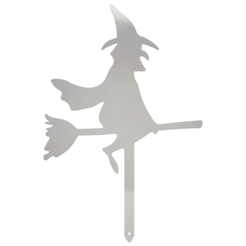 Piquet de jardin 36 x 24 cm acier inoxydable argenté