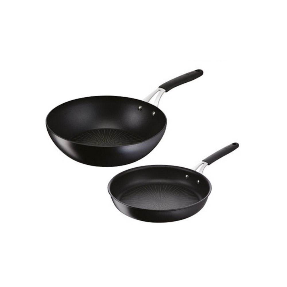 Poêles 26cm + wok 28cm noir - 012165600102