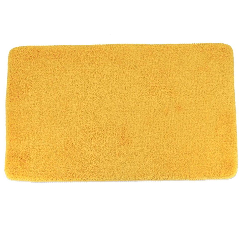 Tapis microfibre doux dessous latex 45x75 cm - jaune