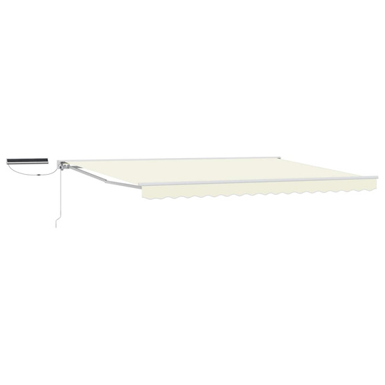 Auvent rétractable électrique crème et blanc 4 × 3,5 m