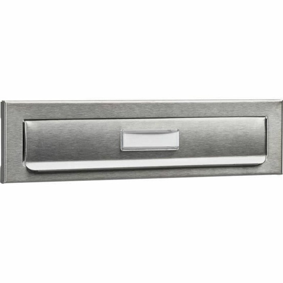 Entrée courrier pour porte - encastrable - inox