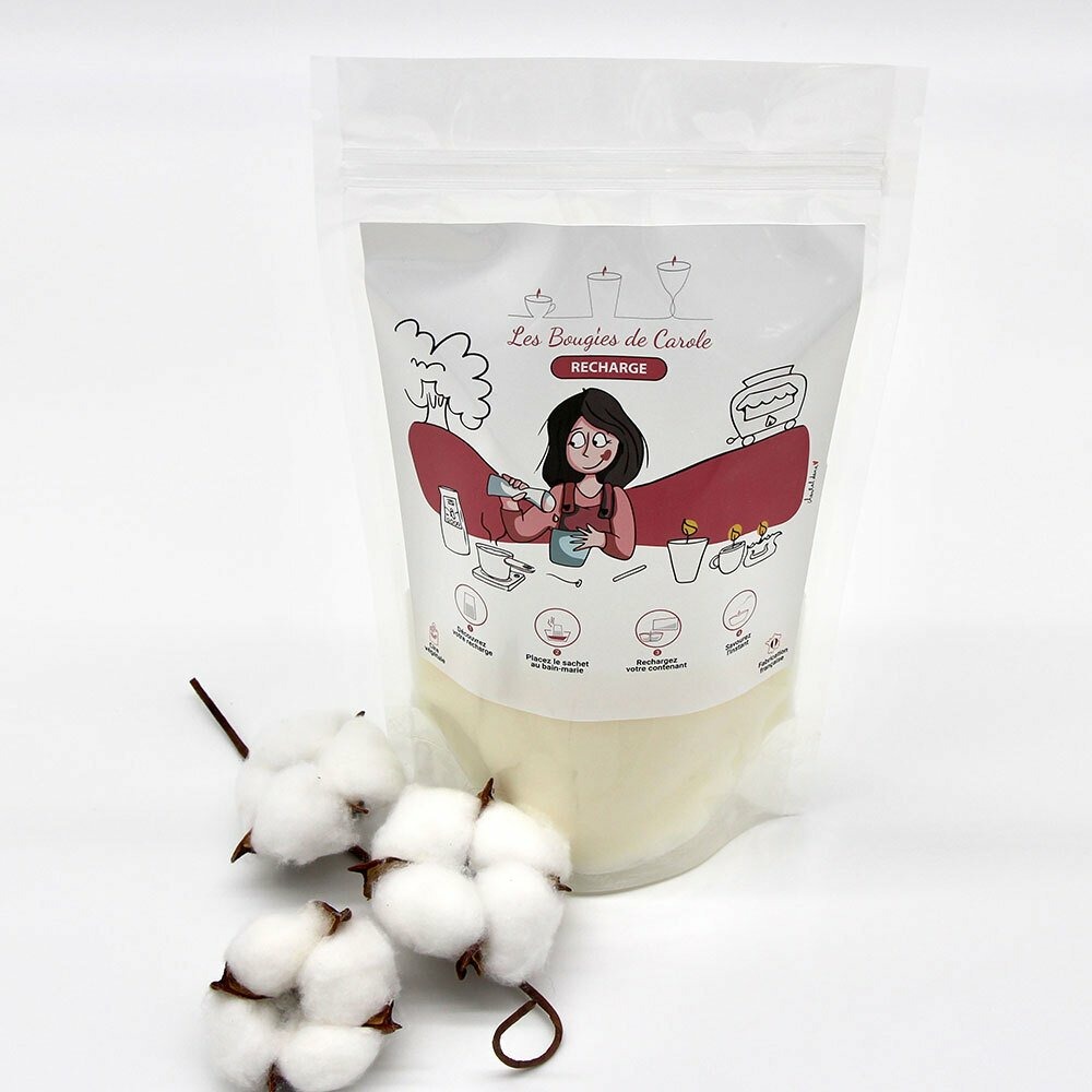 Recharge bougie 500ml fleur de coton