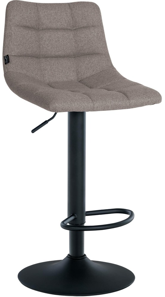 Tabouret de bar jerry tissu noir