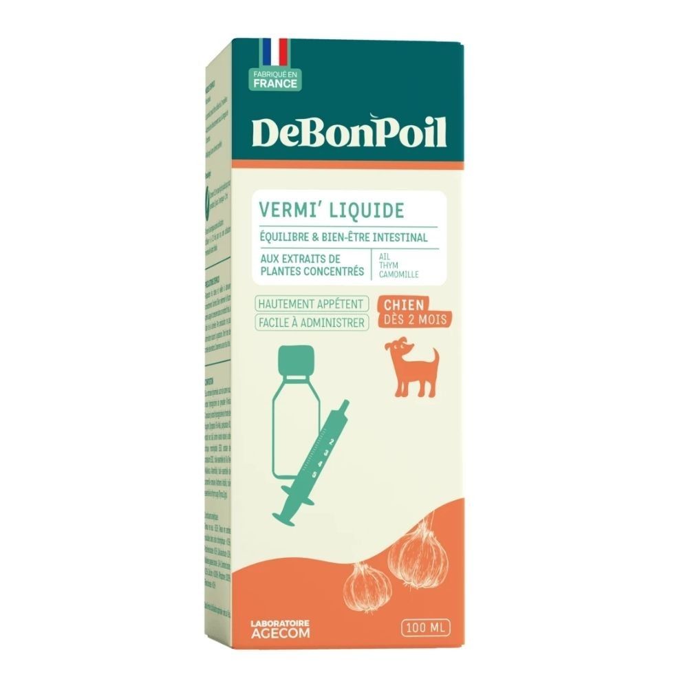 Vermi' liquide debonpoil - complément intestinal pour chien 100 ml