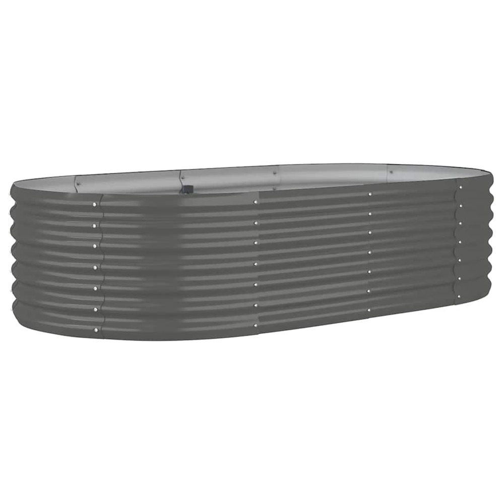 Lit surélevé de jardin acier galvanisé 152x80x36 cm gris