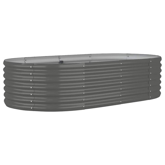 Lit surélevé de jardin acier galvanisé 152x80x36 cm gris