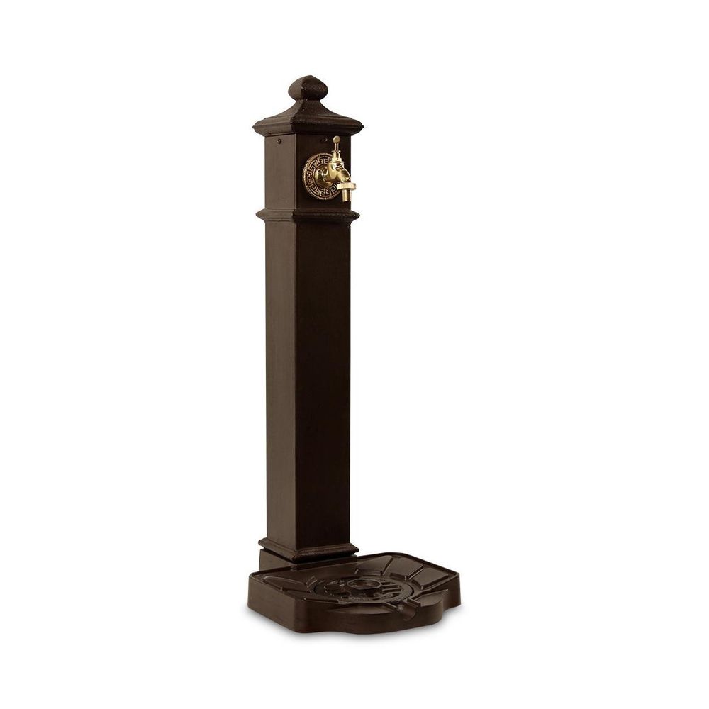 Fontaine de jardin aluminium marron - décoration d'autrefois