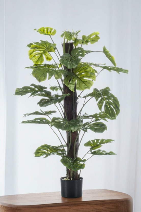 Monstera deliciosa plante artificielle - h120cm, ø14cm