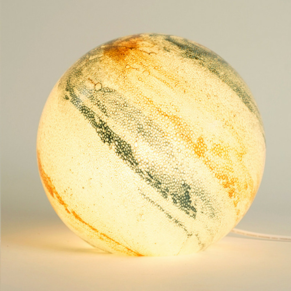 Lampe boule galaxie vert orange 24x24x23cm